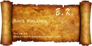 Bort Katinka névjegykártya